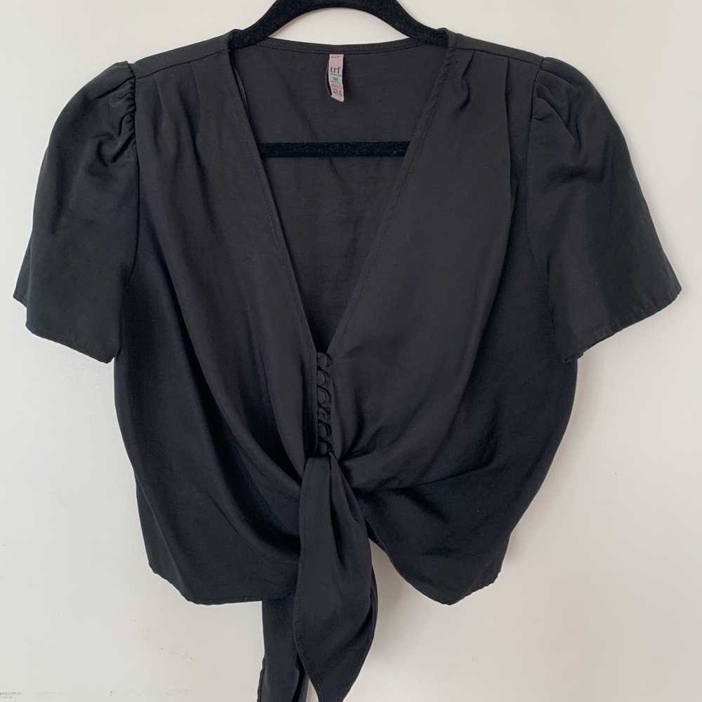 Zara Tie Front Blouse